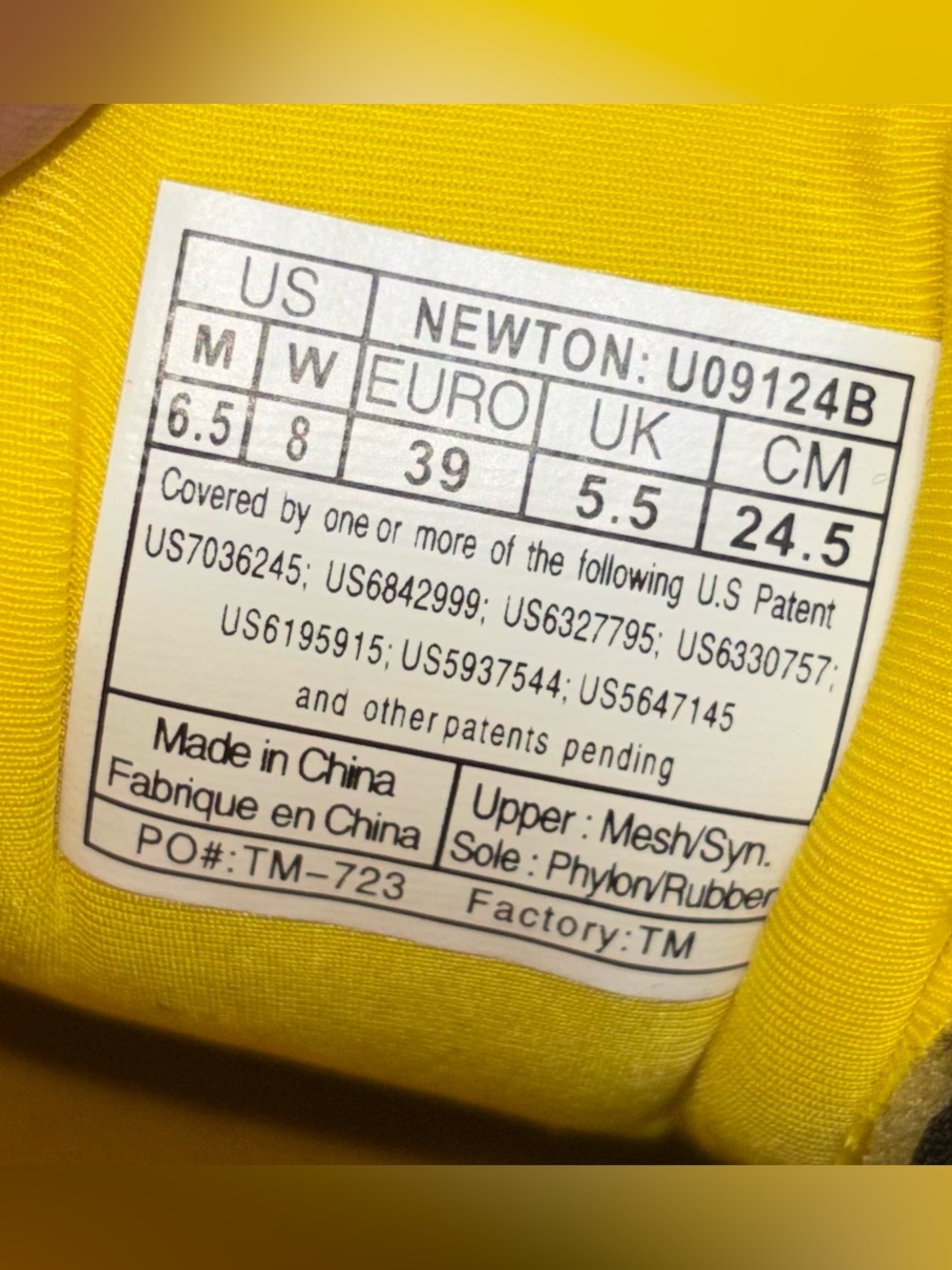 Newton Black and Yellow Running Shoes - Picture 5 of 11